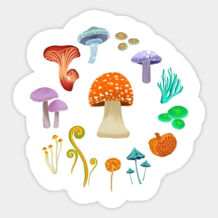 Magical Mushrooms Sticker